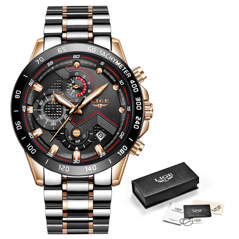 Mens watches top brand luxury sports chronograph quartz