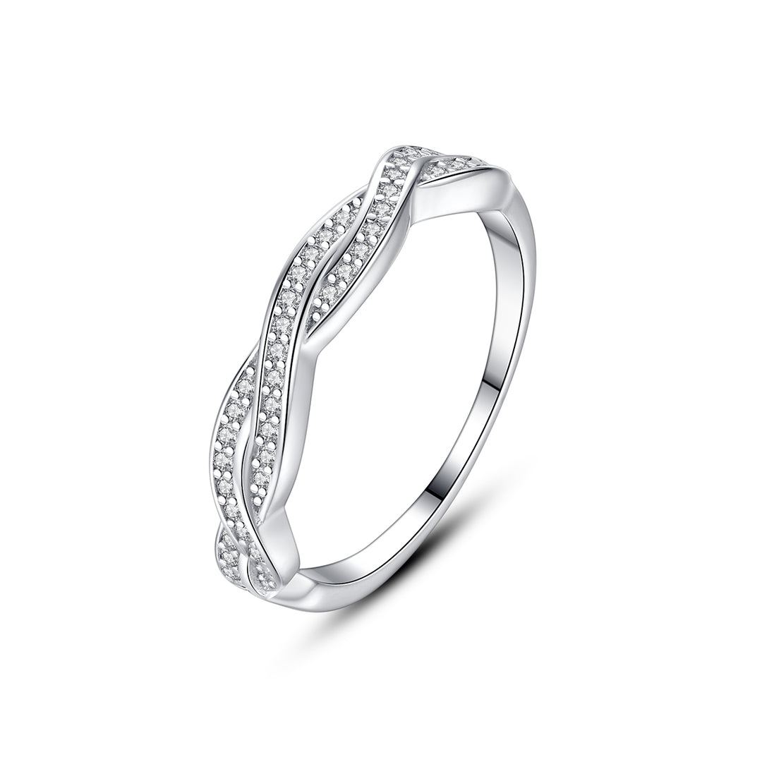 Zircon luxury fashion silver sterling jewelry woman wedding ring