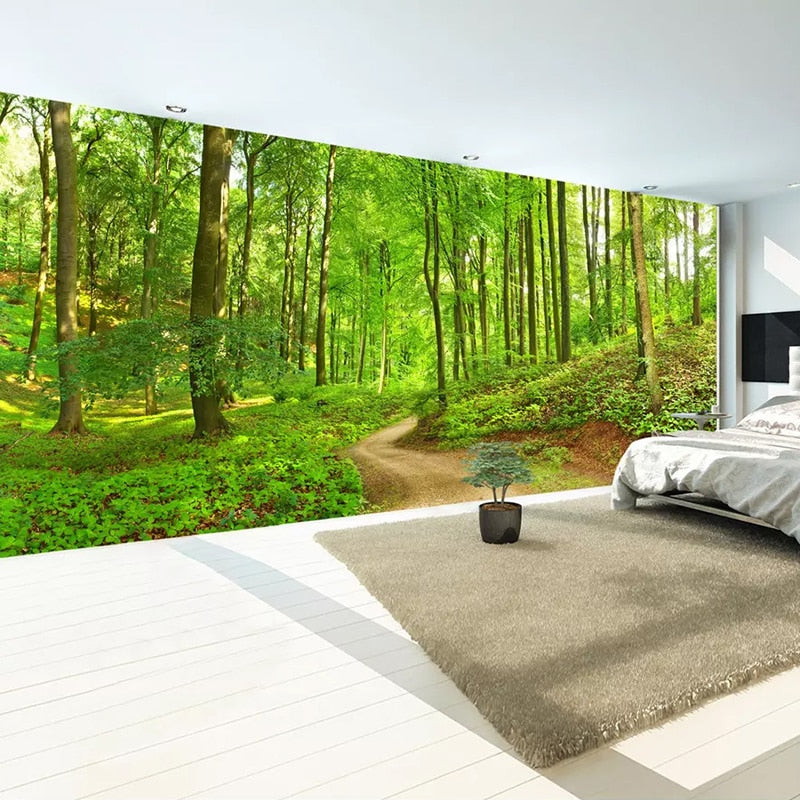 Custom 3D Photo Wallpaper Forest Tree Mural Home Decor