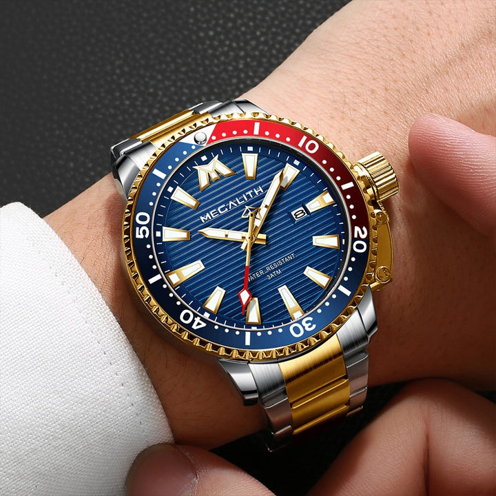 High quality multifunction luminous luxury mens waterproof watch