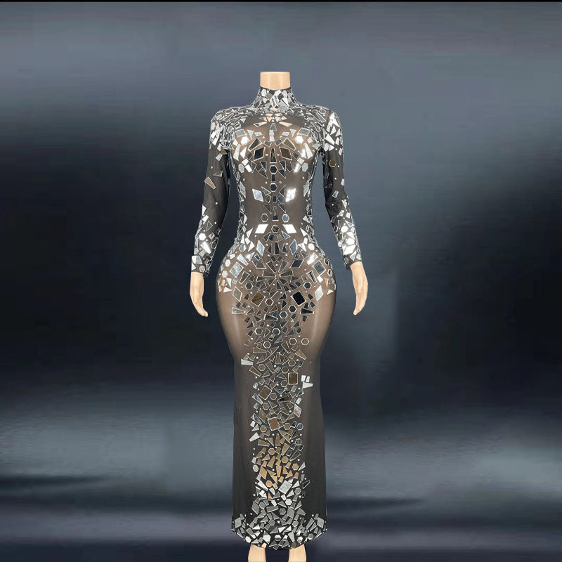 Gorgeous luxury evening dress shiny sequined elegant womens party wear