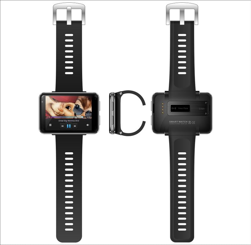 2 82 inch big screen smart watch 16gb 32gb rom 4g sim card wifi watch