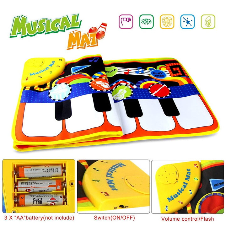 110x36cm baby play mat toy musical instrument game carpet toys educational