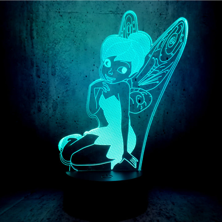 Bedroom decor lady sitting posture girl 3d led nightlight