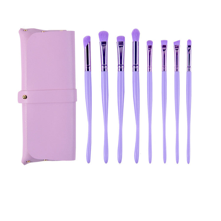 Foundation professional purple beauty makeup brushes with bag