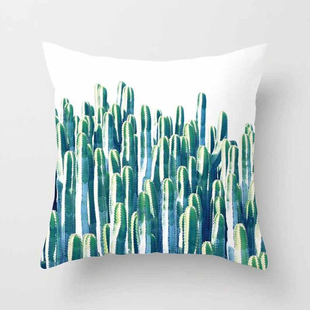 Vintage Flower Tropical Leaves Cushion Cover