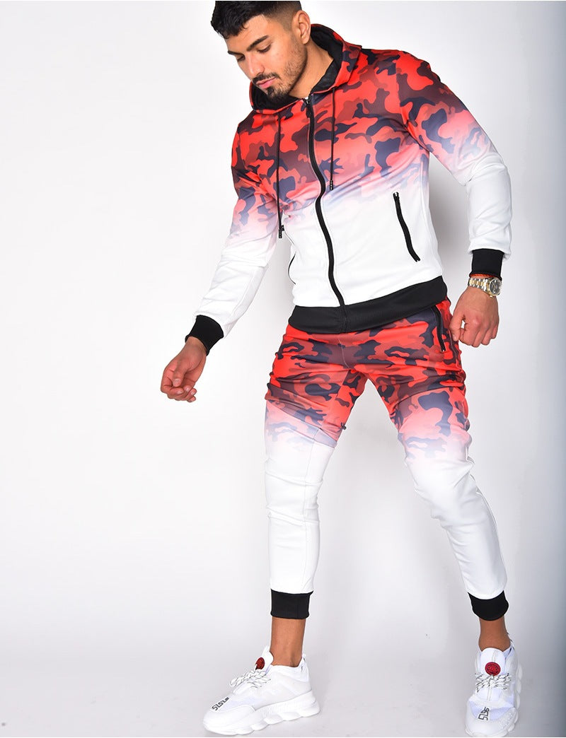 Hot Sale Popular Casual Tracksuits for Men 3D Camouflage Sport Suits Hoodie Tracksuit