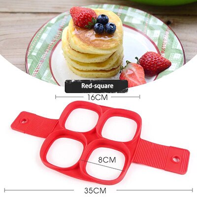 egg flip pancake ring omelette nonstick cooker pan maker mold silicon