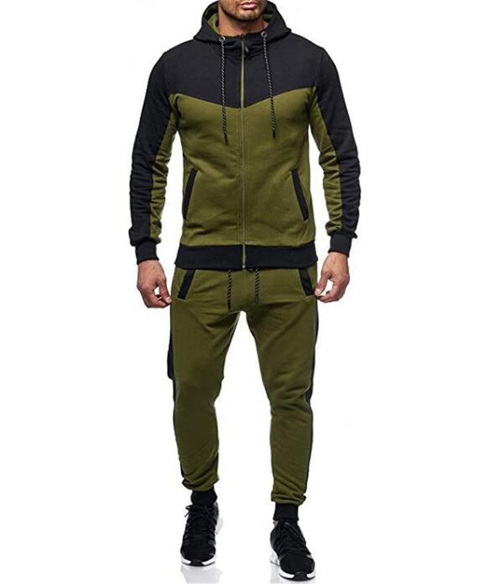 EVERLAND OEM Men S Fleece Sweat Suits Sets Bulk Vendor 2 Piece Jogging Sets Hood Reflective Customised Tracksuits