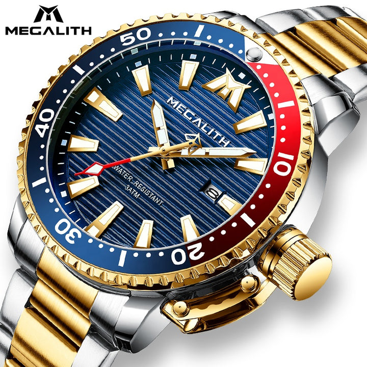 High quality multifunction luminous luxury mens waterproof watch