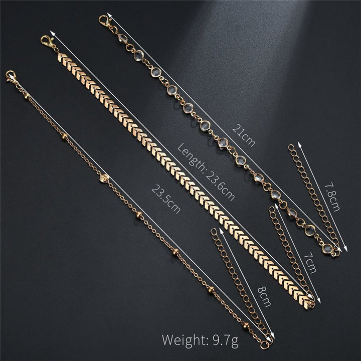 Wholesale Chain Anklet on the Leg Foot Bracelet Women Simple Slim Adjustable Wire Ankle Summer Beach Jewellery