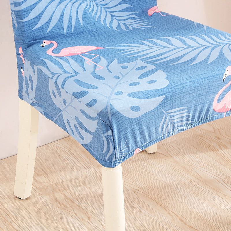 Flamingol print spandex stretch elastic dinner seat cover anti dirt removable