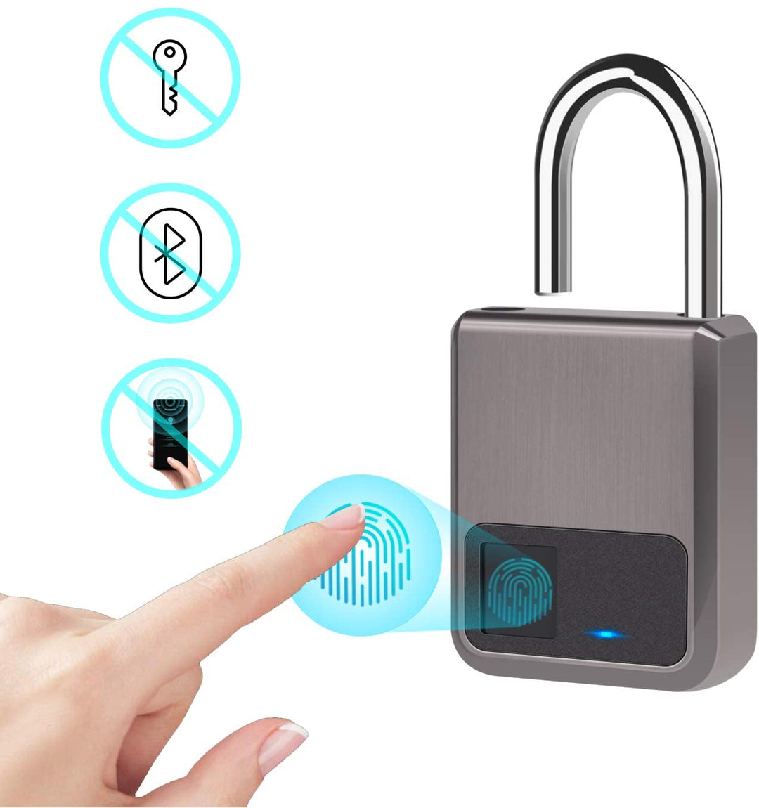 Smart home security waterproof anti theft padlock fingerprint lock