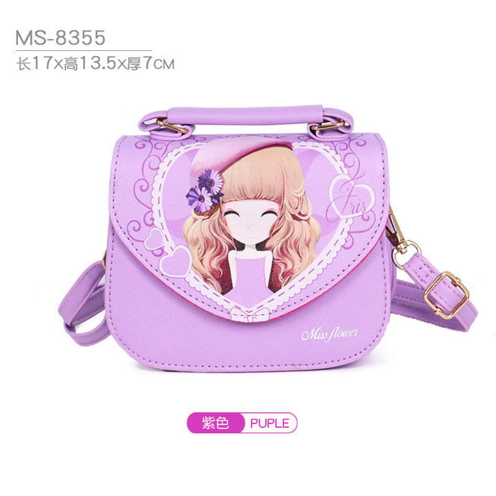 Fashion cartoon Apparel & Accessories > Handbag & Wallet Accessories purse little girls leather crossbody pu mini