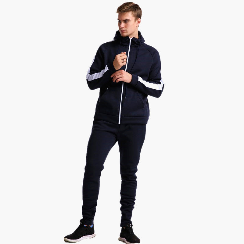 High Performance Men's Fashion Sport Sportswear Jogging Casual Hoodie Coat With Zip Sweatshirt Tracksuit Men's Gym Fitness Set