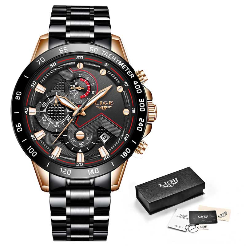 Mens watches top brand luxury sports chronograph quartz