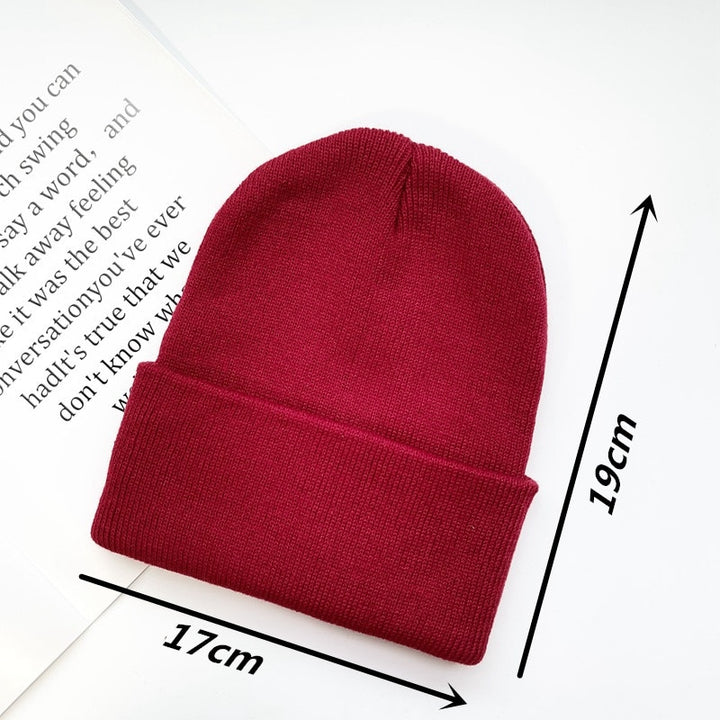 Unisex hats warm soft knitted acrylic hip hop caps-beanies