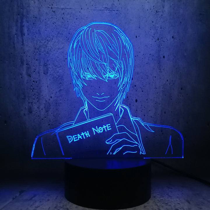 Led night light movie role yagami teenager room moon lava décor