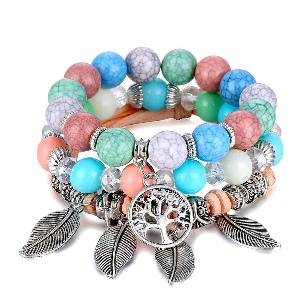 Beaded bracelet charm jewelry