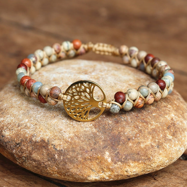 Handmade tree of life beads bracelet