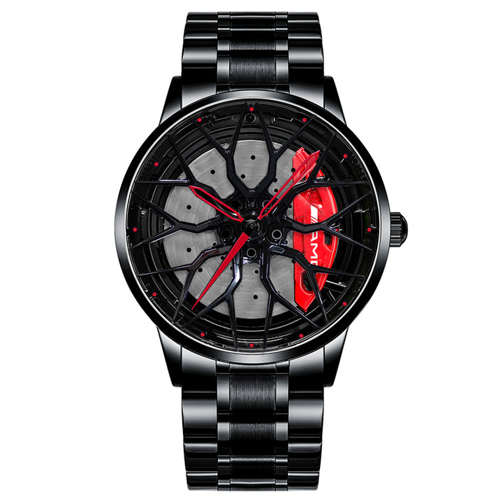 New design round car rim watch male clock luxury fashion