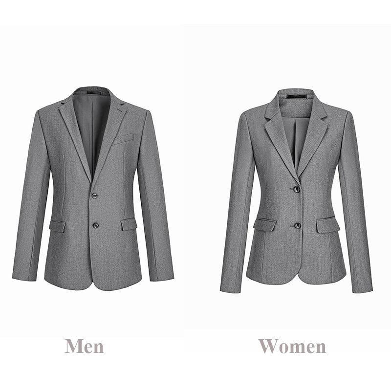 Wholesales 2 Piece Suit Fashion Business Formal Same Style for Men and Women Plus Size Men Pant Suit Jacket Office Work Blazer