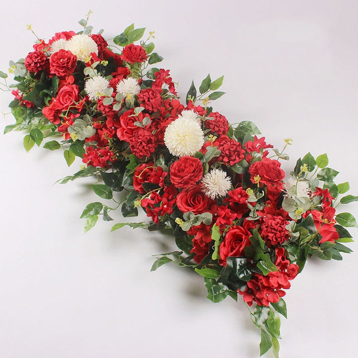 Artificial wedding flower wall backdrop arrangement silk rose peony arc decor