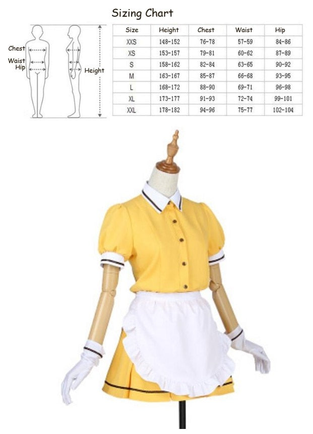 Anime Blend S Cosplay Costume Hinata Kaho/Hideri Kanzaki/Maika Sakuranomiya/Amano Miu/Mafuyu Hoshikawa Maid Apron Dress Uniform