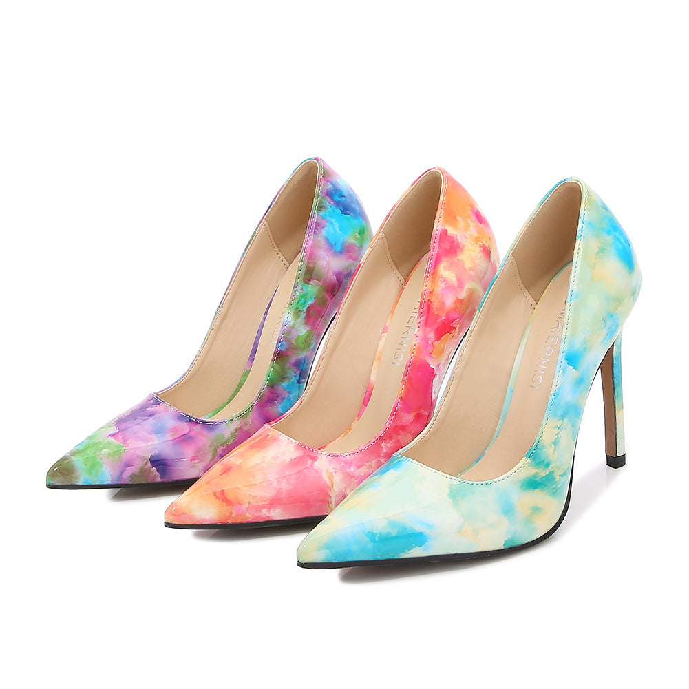 High Quality Manufacture Women's Heel Shoes Sexy Stiletto Heel Colorful Fashion Pump Popular Women Heel Shoes Ladies