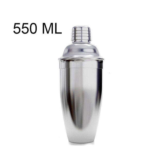 Cocktail shaker 550ml 750ml stainless steel wine martini boston mixer for bar