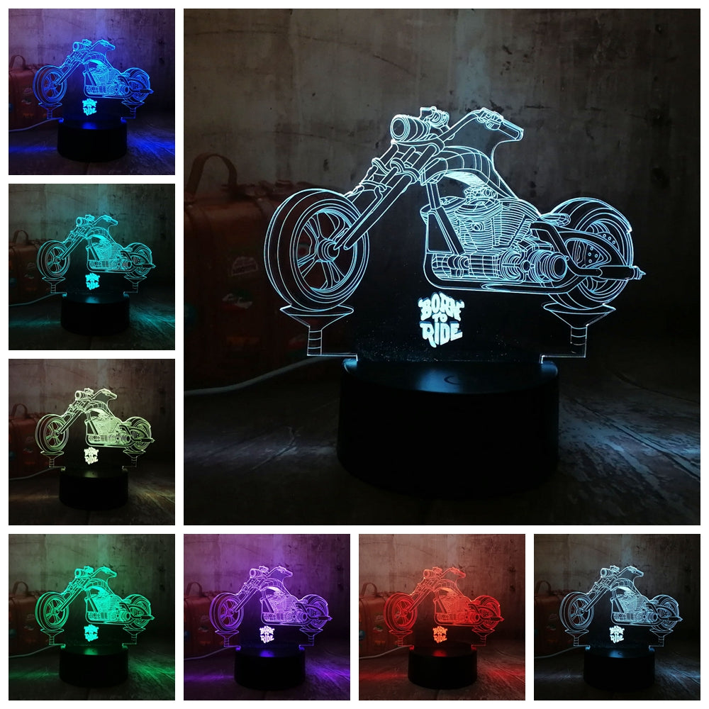 Remote control jeep car 7 color dimming gradient rgb 3d led night lamp décor