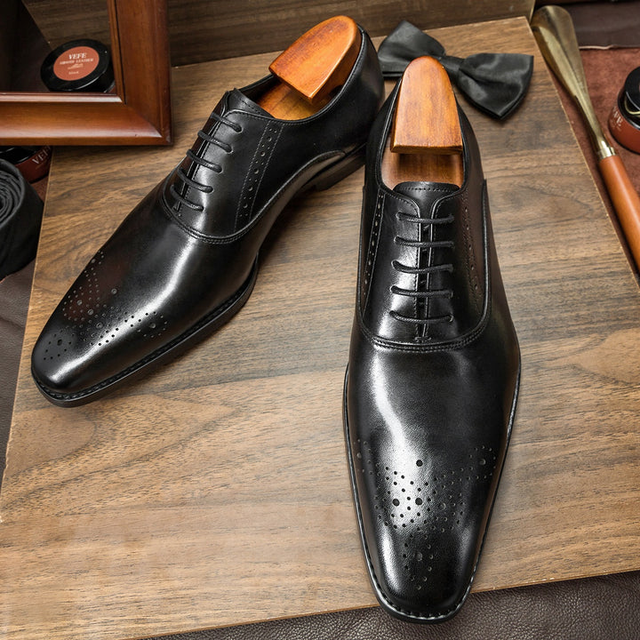 2021 Best Selling Luxury Men Oxford Shoes Handmade Genuine Leather Men's Dress Shoes