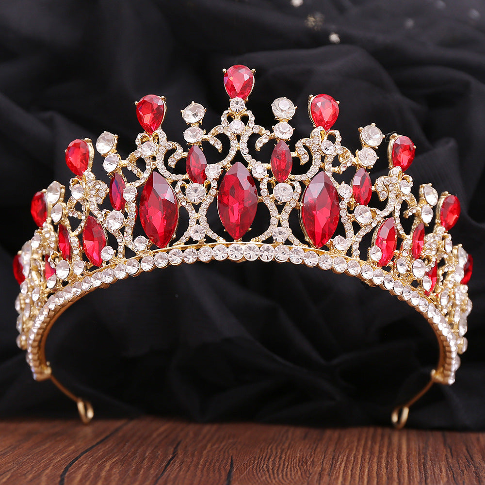 Diamond Crown baroque gold bridal tiara wedding hair accessories