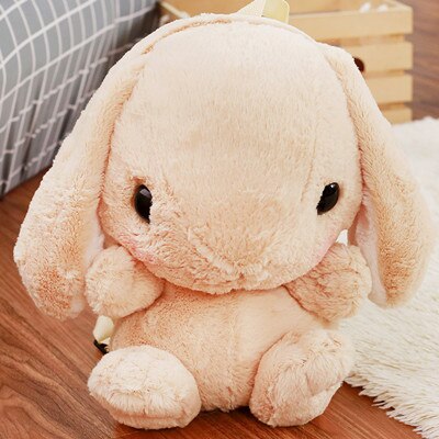 Gifls furry rabbit cartoon plush shoulder bags