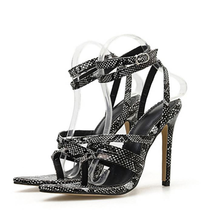 Fesh design good quality snake skin sandals fashion high heel ladies Apparel & Accessories > Shoes