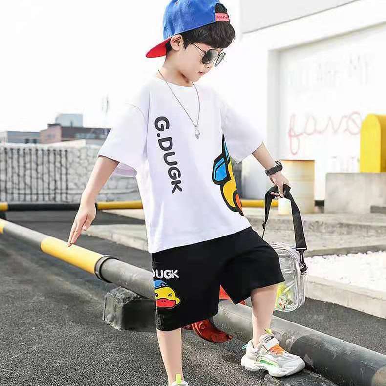 New Boys Summer Clothes Sports Suit Teenage Boys Short-Sleeve and Short Pants Children Casual Tracksuit for Boy Kids Clothes Set