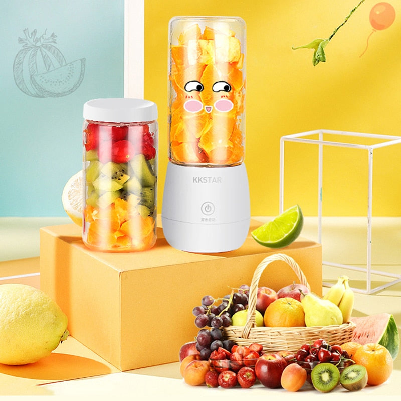 450ml USB Portable Rechargeable Blender Multi-Function Juicer Mini Juice Cup Food Soymilk Fruit Food Squeezer Kitchen Tool