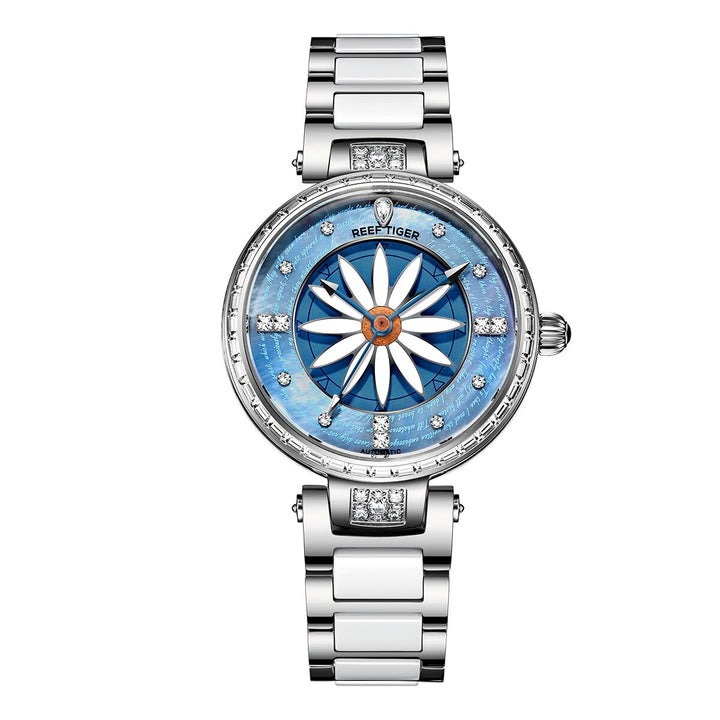 Fashion lily women watch diamonds bezel full stainless steel watch