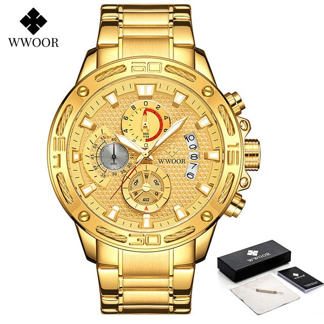 New men watches top brand luxury gold quartz