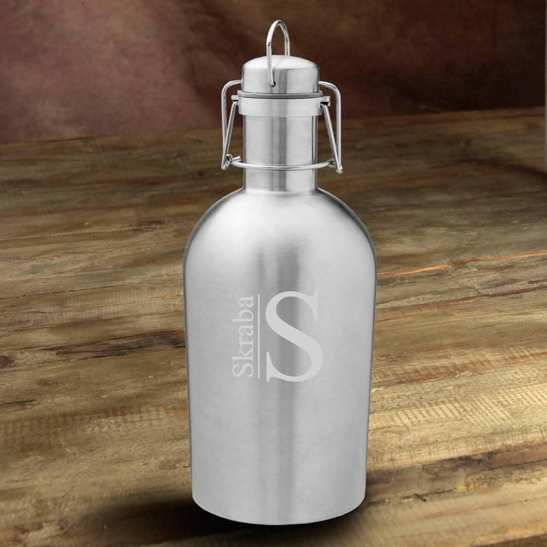 Personalized insulated stainless steel beer growler home brewing