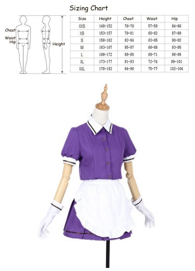 Anime Blend S Cosplay Costume Hinata Kaho/Hideri Kanzaki/Maika Sakuranomiya/Amano Miu/Mafuyu Hoshikawa Maid Apron Dress Uniform