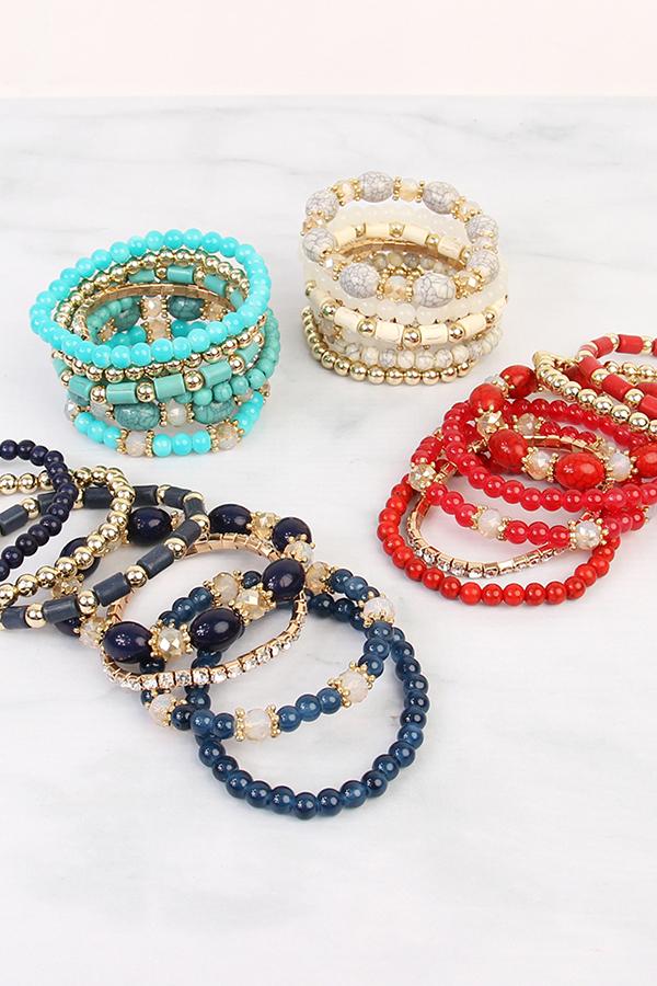 Multibead stackable bracelet