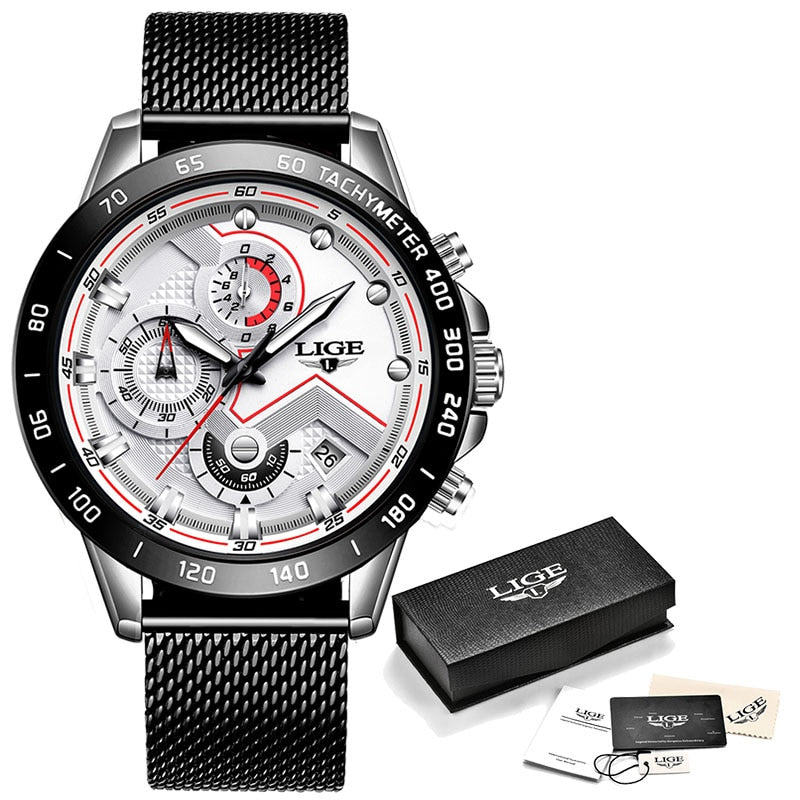 Mens watches top brand luxury sports chronograph quartz