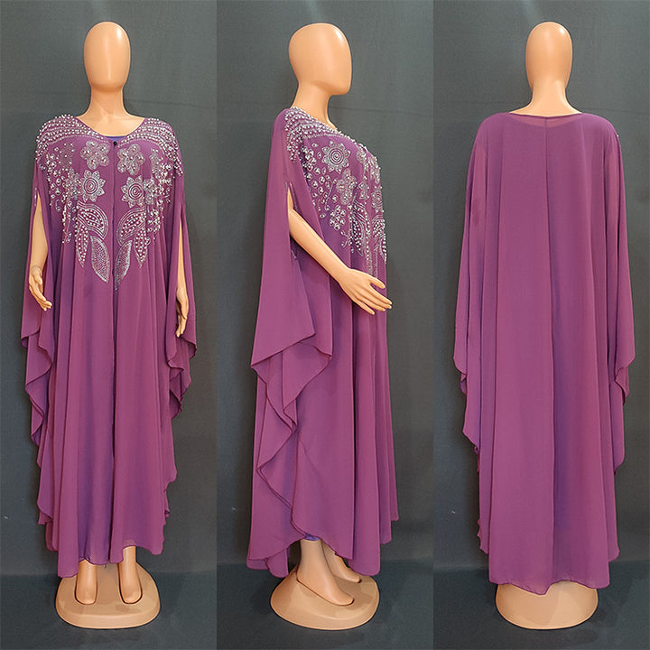 Womens plus size chiffoni robe muslim maxi dress