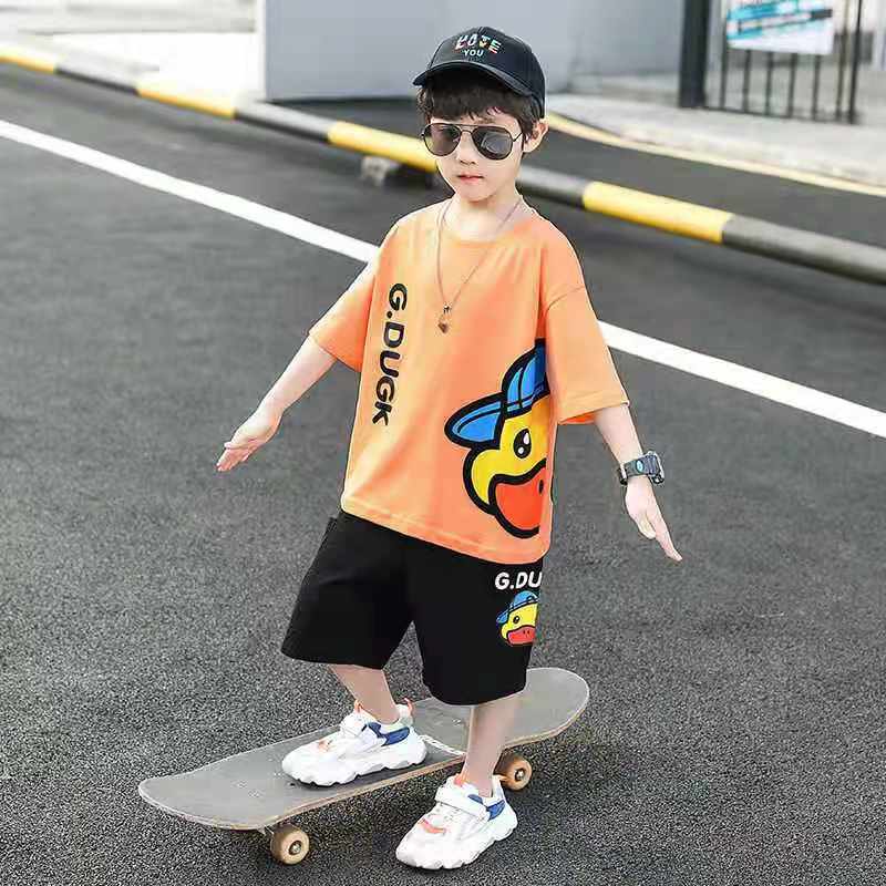 New Boys Summer Clothes Sports Suit Teenage Boys Short-Sleeve and Short Pants Children Casual Tracksuit for Boy Kids Clothes Set