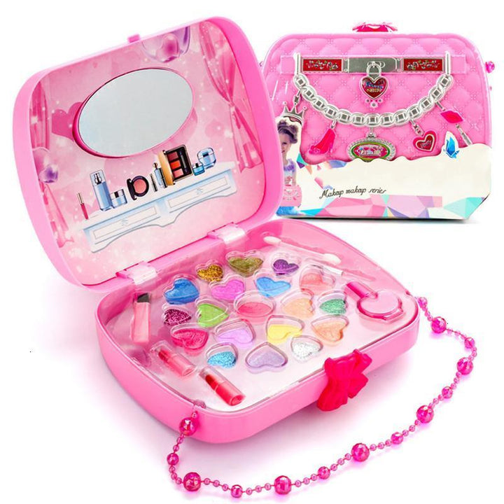 Girls pretend play toy cosmetic bag beauty hair salon makeup tools kit