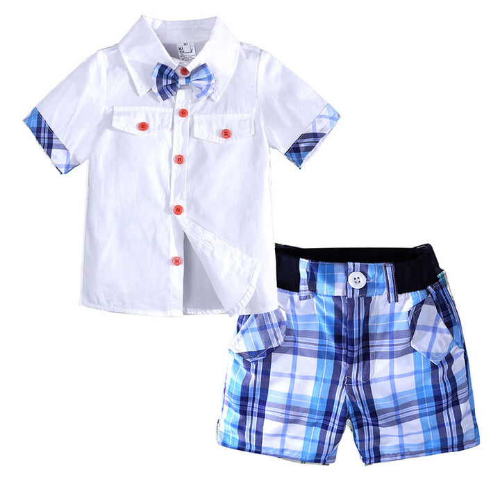 Fashion Baby Boy Clothes Set Summer Children Clothing Boys Outfit Cotton Short Sleeve Shirt+Shorts Kids Clothes 2-7 Years