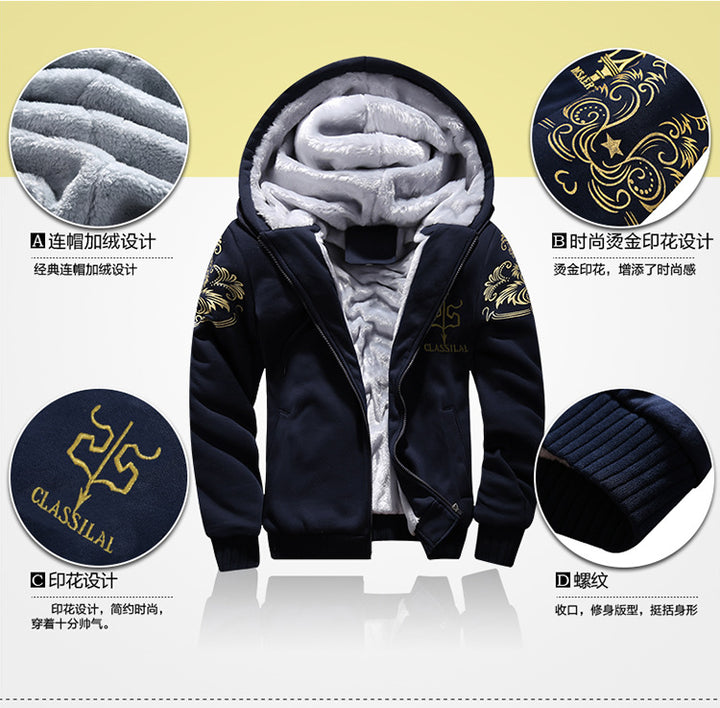 Coldker Men Winter Outfits Casual Tracksuits Warm Clothes Men Two Piece Outfits Fashion Sets