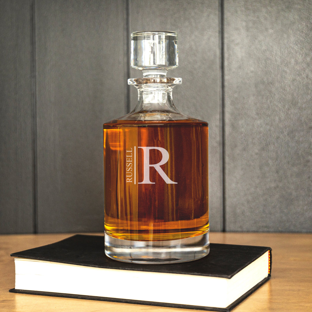 30 oz personalized glass decanter