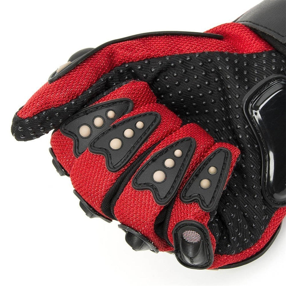 hot sale summer winter Mens full finger motorcycle leather gloves apparel